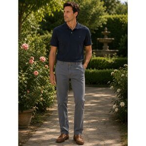 Tommy Bahama Men's 30x32 Boracay Island Chino Flat Front Pants Gray